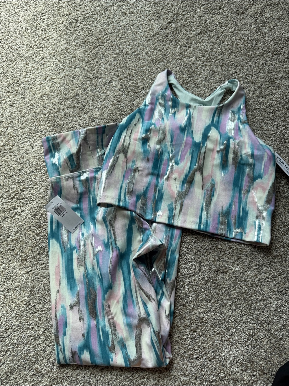 Old Navy Pastel Watercolor Active Set - Teal, Lavender, Pink, White